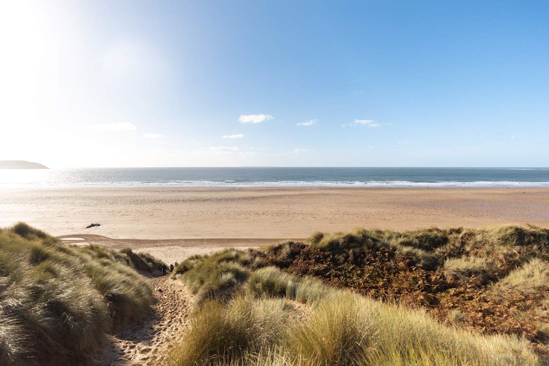 There are many stunning beaches to choose from, this is Woolacombe.