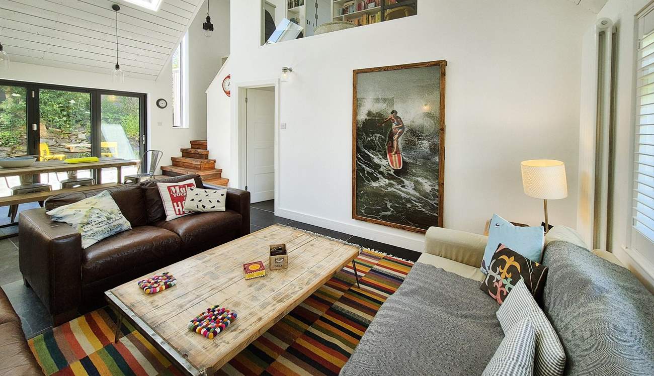 Chill out on the cosy sofas after a busy beach day.