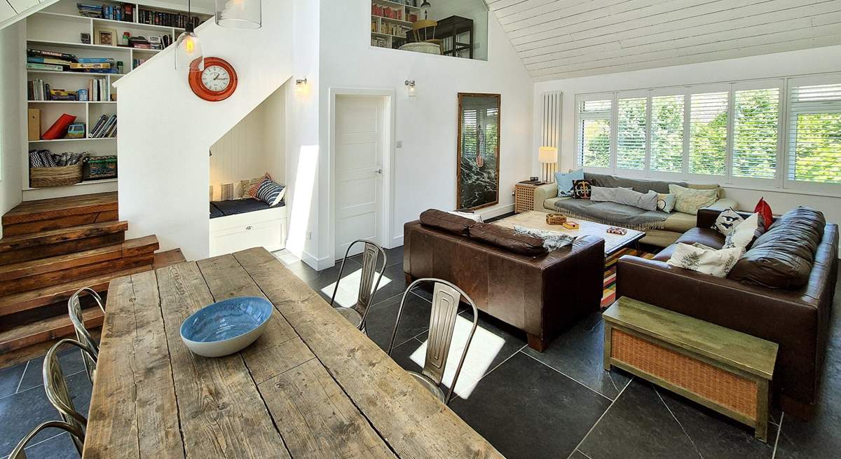 The open plan living space is charming. 