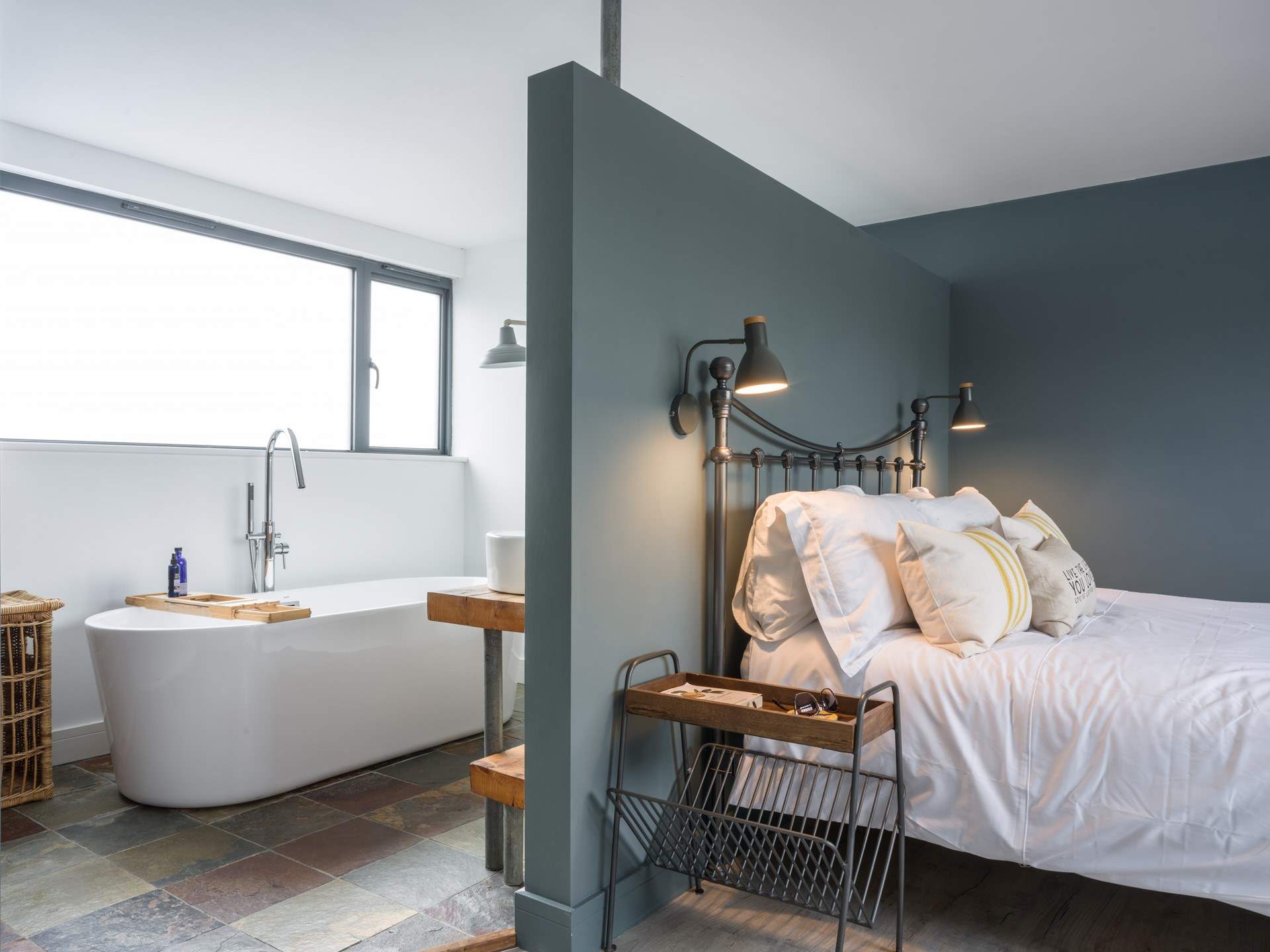 Take time out to enjoy a long soak in the bath after surfing the north Devon waves.