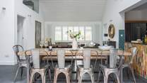 There is a perch for everyone around the dining room. 