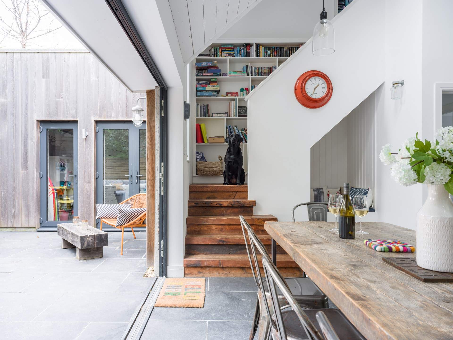 Pass the little reading nook and head upstairs to discover the secret library door. 