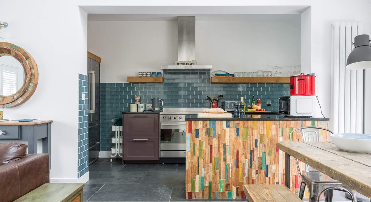 There is both space an beauty throughout this holiday abode.