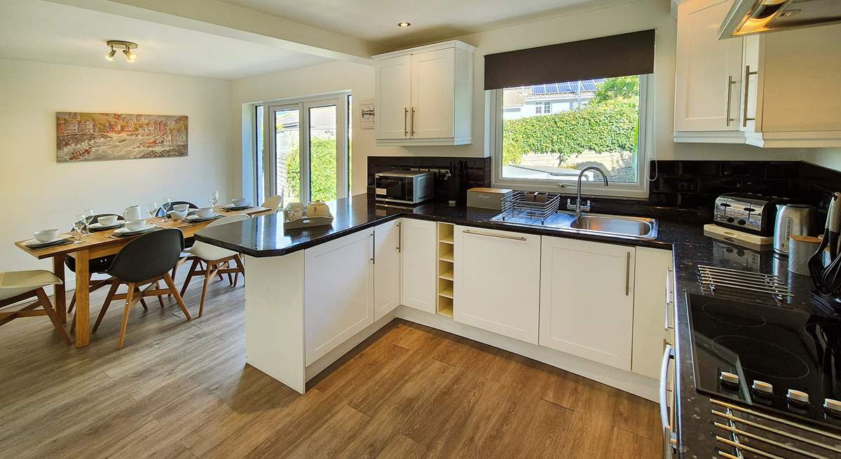 The beautifully crafted kitchen/diner. 