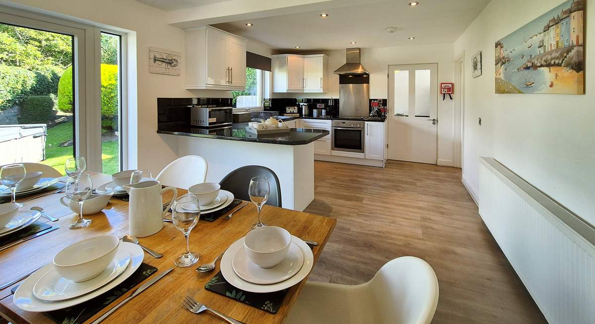 The kitchen/diner has been beautifully created for sociable dining. 
