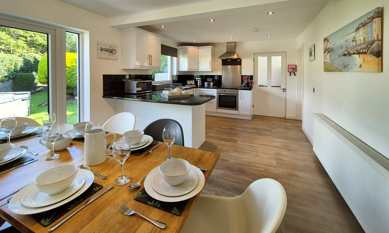 The kitchen/diner has been beautifully created for sociable dining.