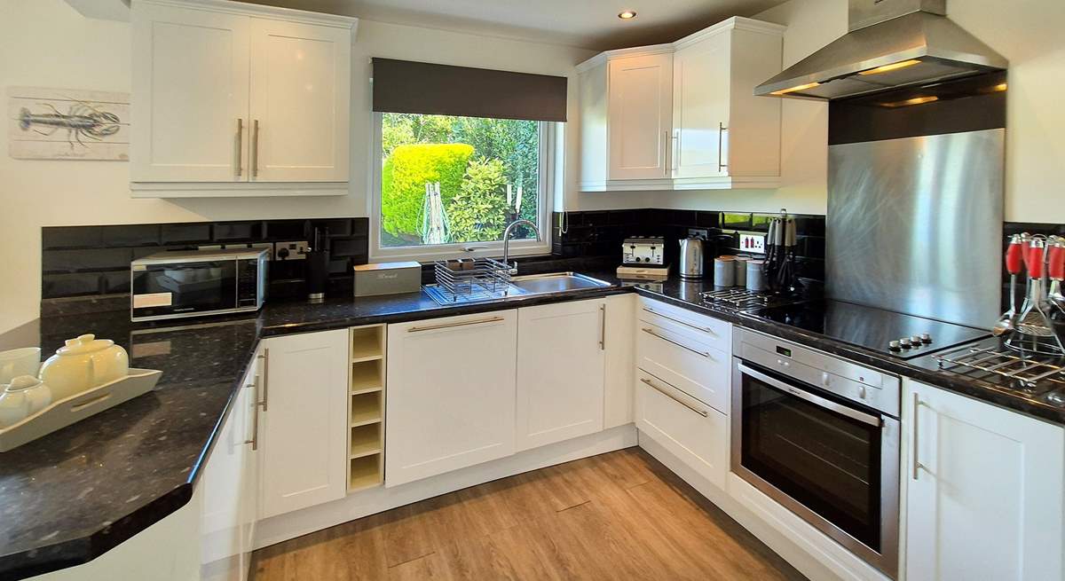 The well-equipped kitchen has everything you'll need.