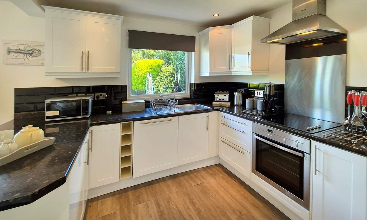 The well-equipped kitchen has everything you'll need.