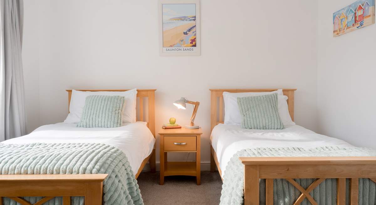 The twin room is ideal for either children or adults. 