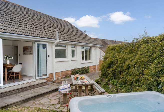 The perfect holiday pastime - relaxing in the hot tub. 