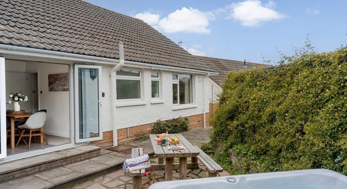 The perfect holiday pastime - relaxing in the hot tub. 