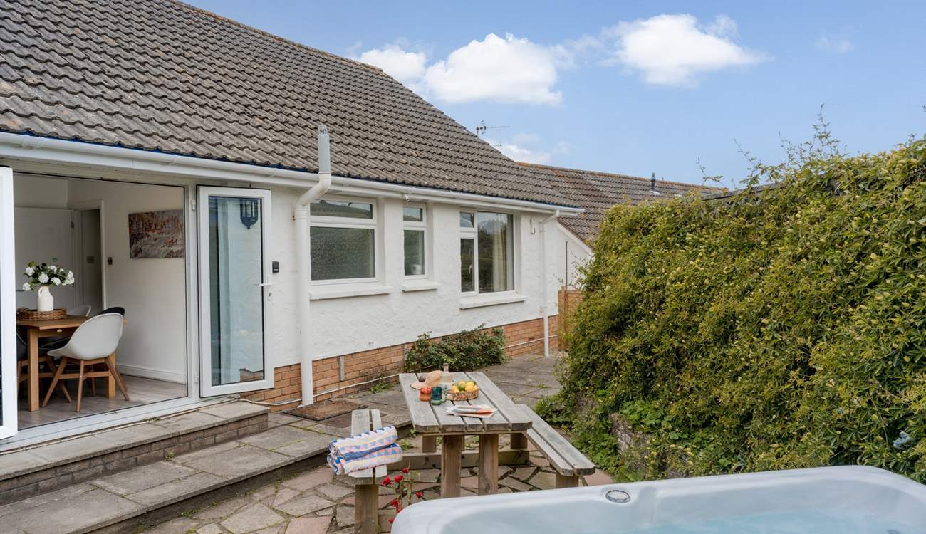 The perfect holiday pastime - relaxing in the hot tub. 