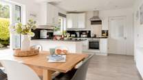 The kitchen/diner has been beautifully created for sociable dining. 
