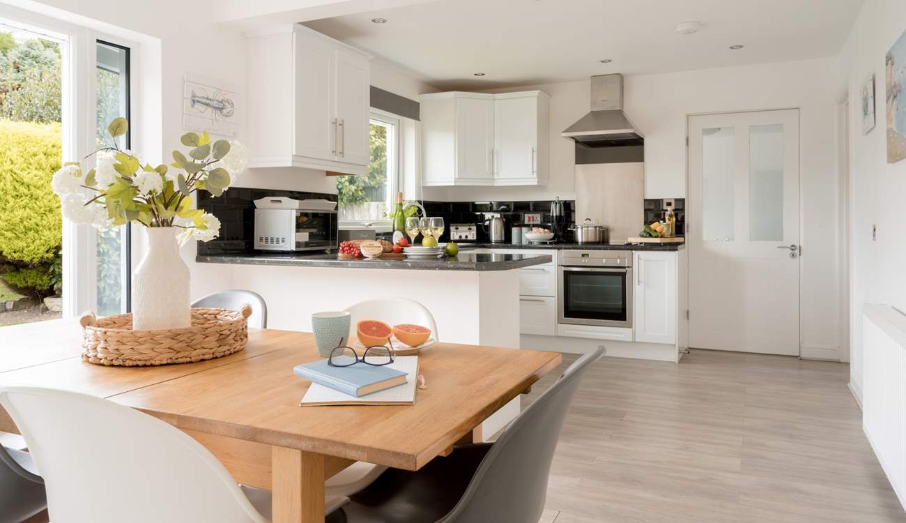 The kitchen/diner has been beautifully created for sociable dining. 