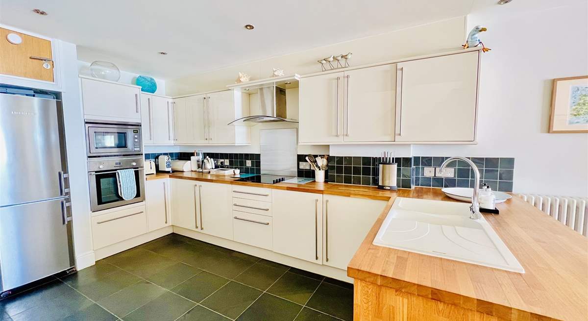 The kitchen is well designed and equipped. 