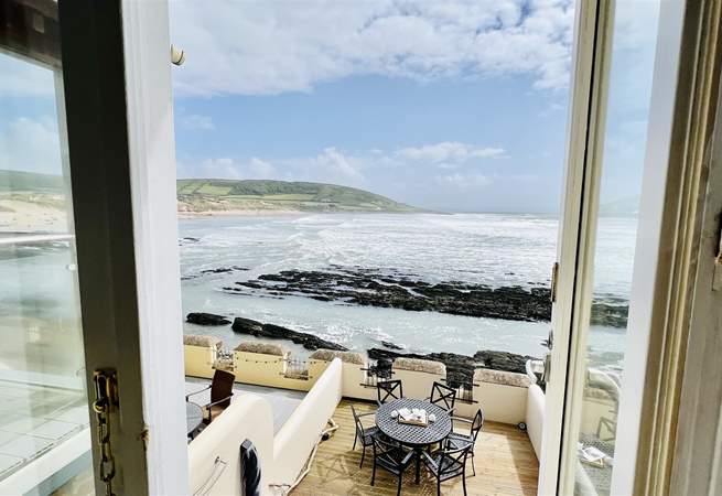 The terrace is yours to enjoy from dawn until dusk. 