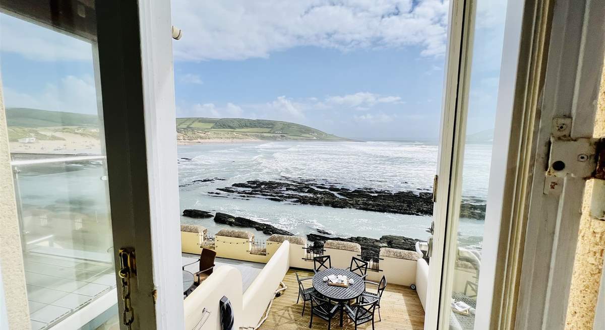 The terrace is yours to enjoy from dawn until dusk. 