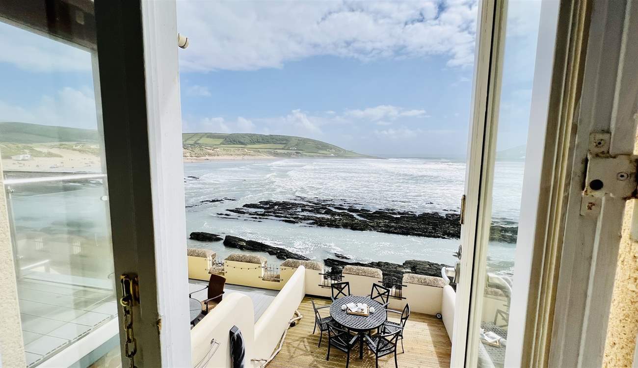 The terrace is yours to enjoy from dawn until dusk. 