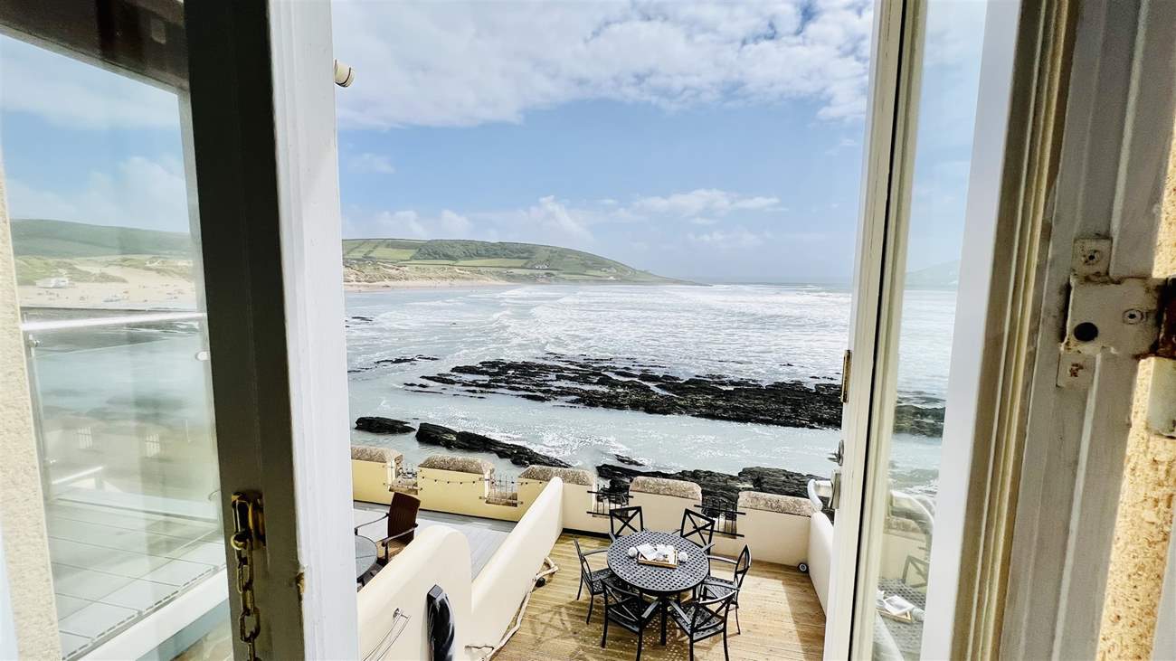 The terrace is yours to enjoy from dawn until dusk.