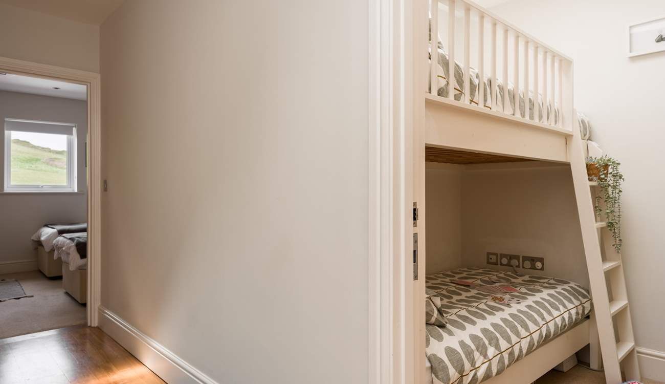 The children will love the bunk-beds in this room. 