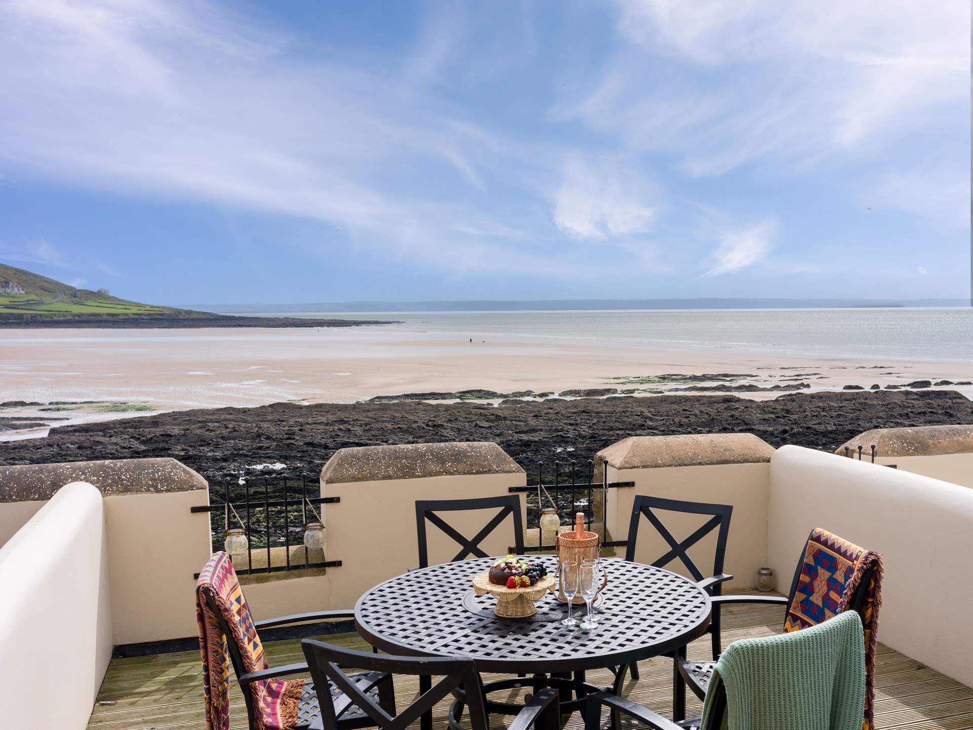 The terrace is yours to enjoy from dawn until dusk. 