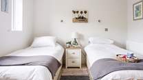 Bedroom 3 has twin beds, ideal for children or adults...