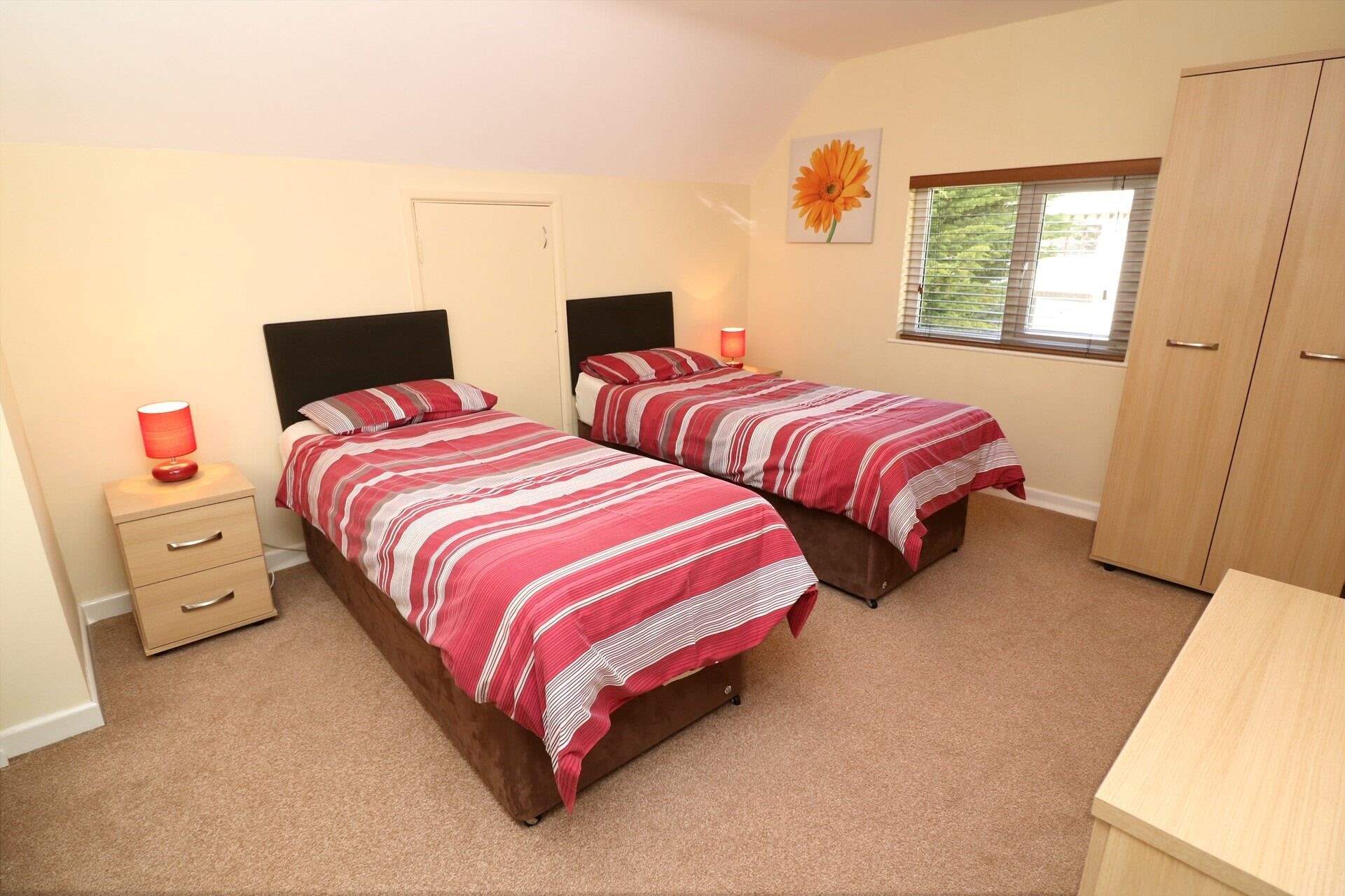 The twin room is ideal for either children or adults. 