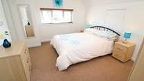 The bedrooms are light and bright. 