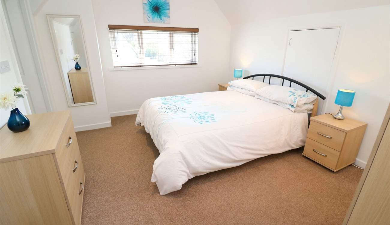 The bedrooms are light and bright. 