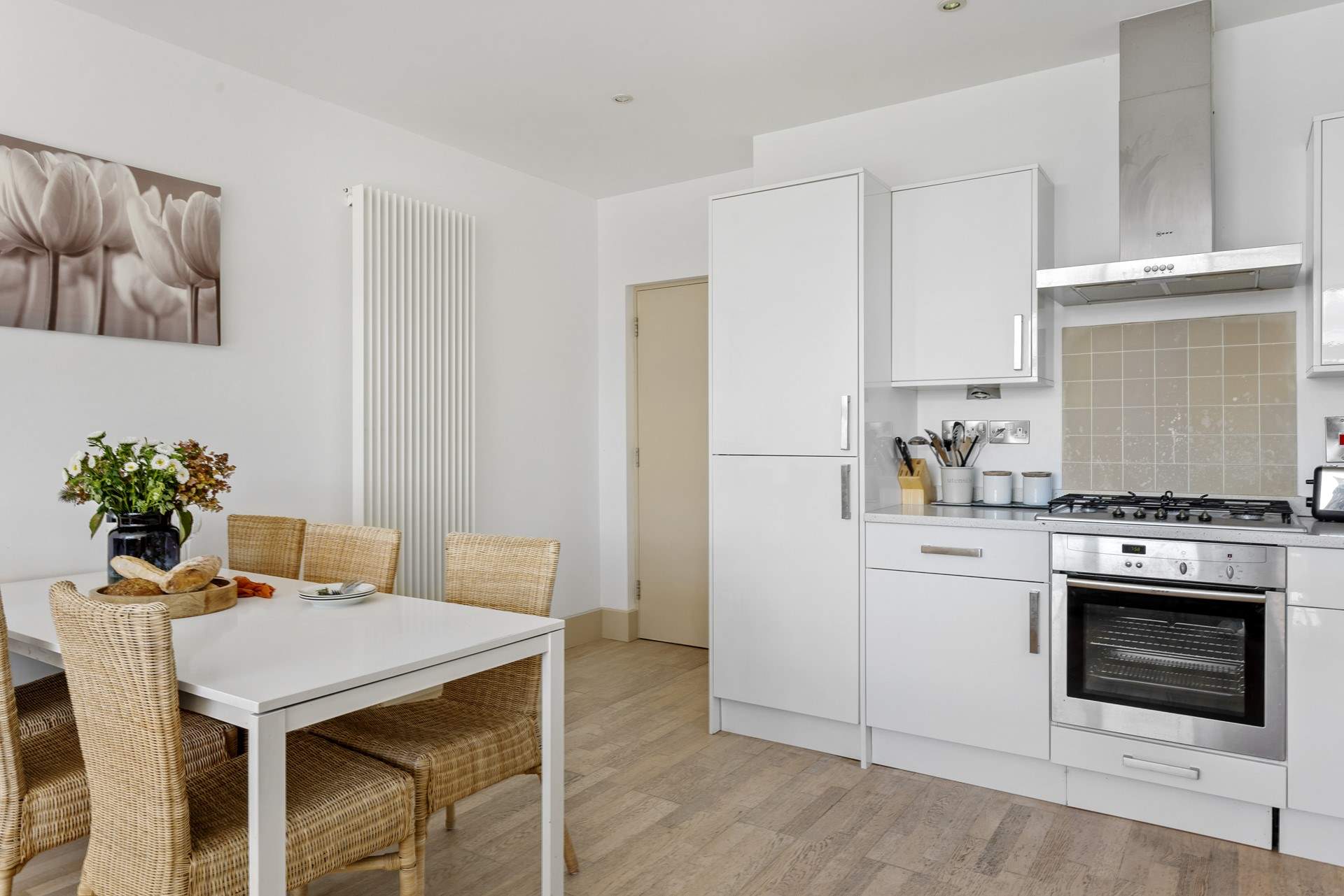 The open plan living space is beautifully furnished. 