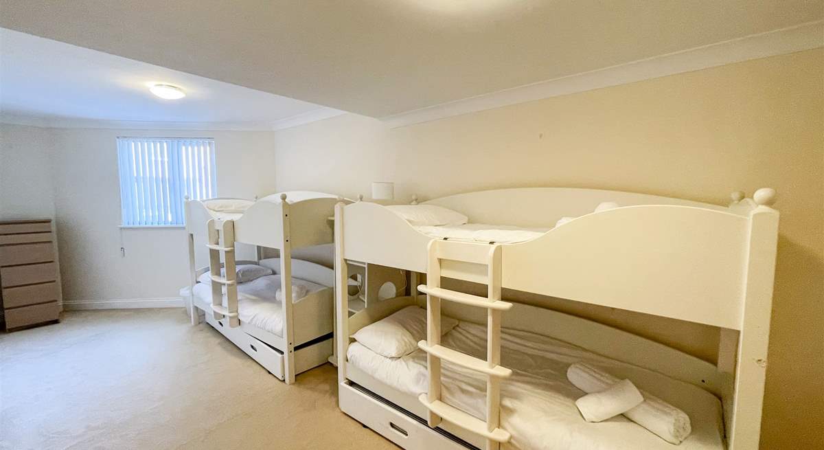 Bedroom 1 is on the first floor with twin bunk-beds.