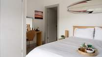 After using the en suite shower you have the perfect perch to do your make up before heading into town for a delicious meal.