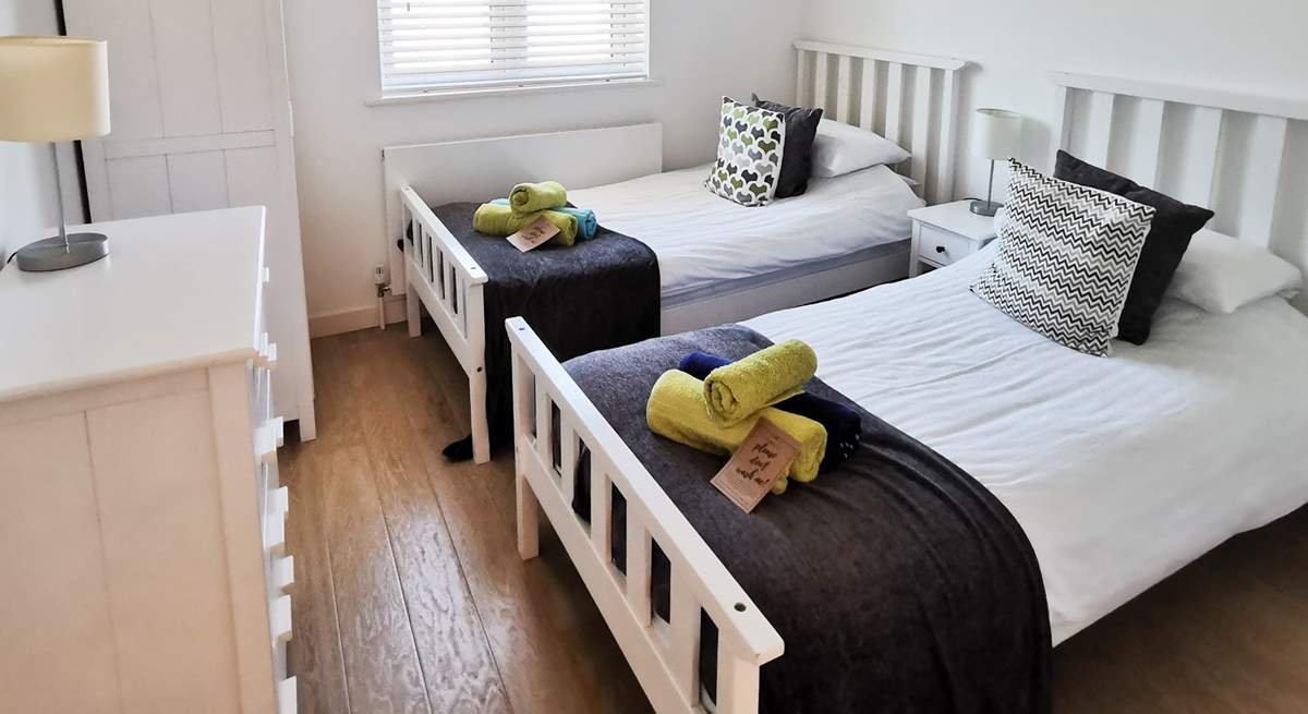 The twin room is ideal for either adults or children. 