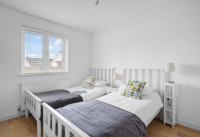 The twin bedroom is also located on the ground floor.