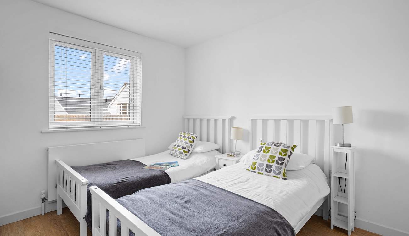 The twin bedroom is also located on the ground floor.