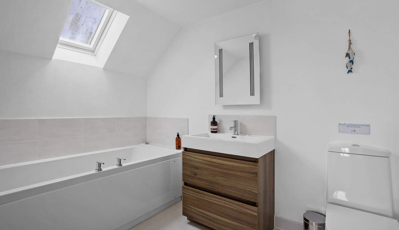 The family bathroom is opposite the bedroom on the first floor.