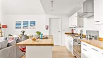The kitchen has everything you might need for meal times.