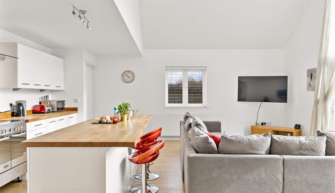 Take a perch and enjoy a chat with the chef for the night.