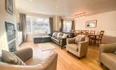 The sitting-area has a wood-burner to keep you warm whatever the weather.  - Thumbnail Image