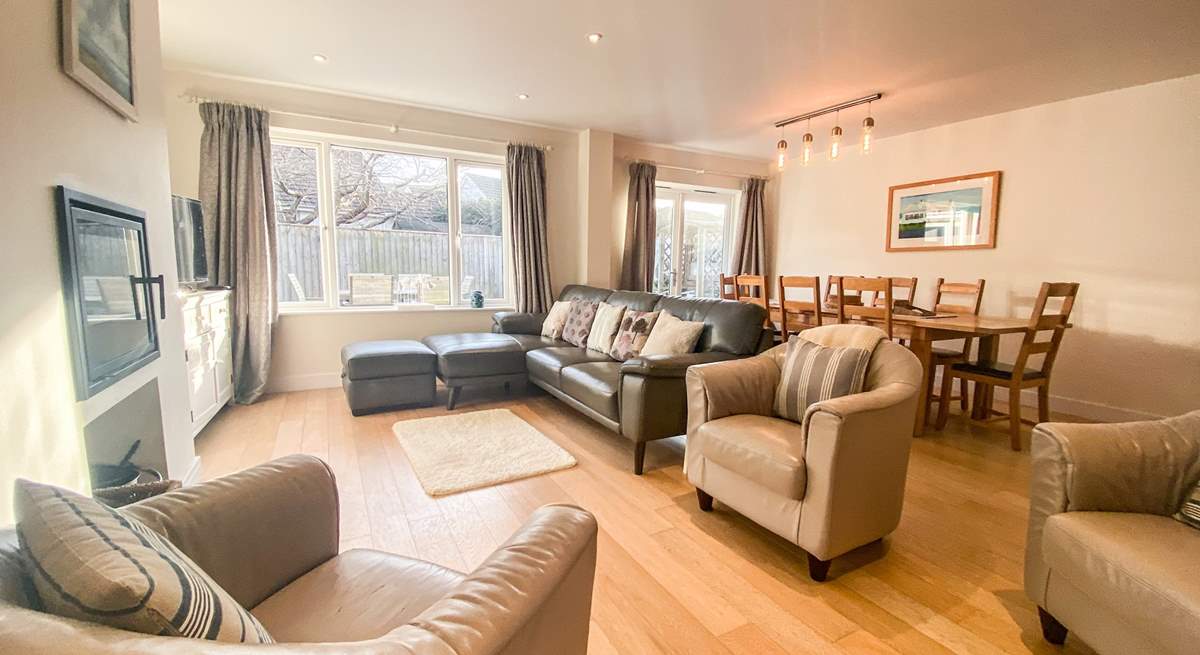 The sitting-area has a wood-burner to keep you warm whatever the weather. 