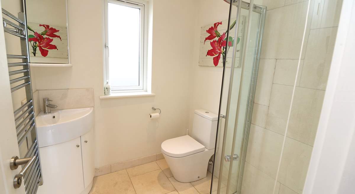 The handy en suite shower-room. 