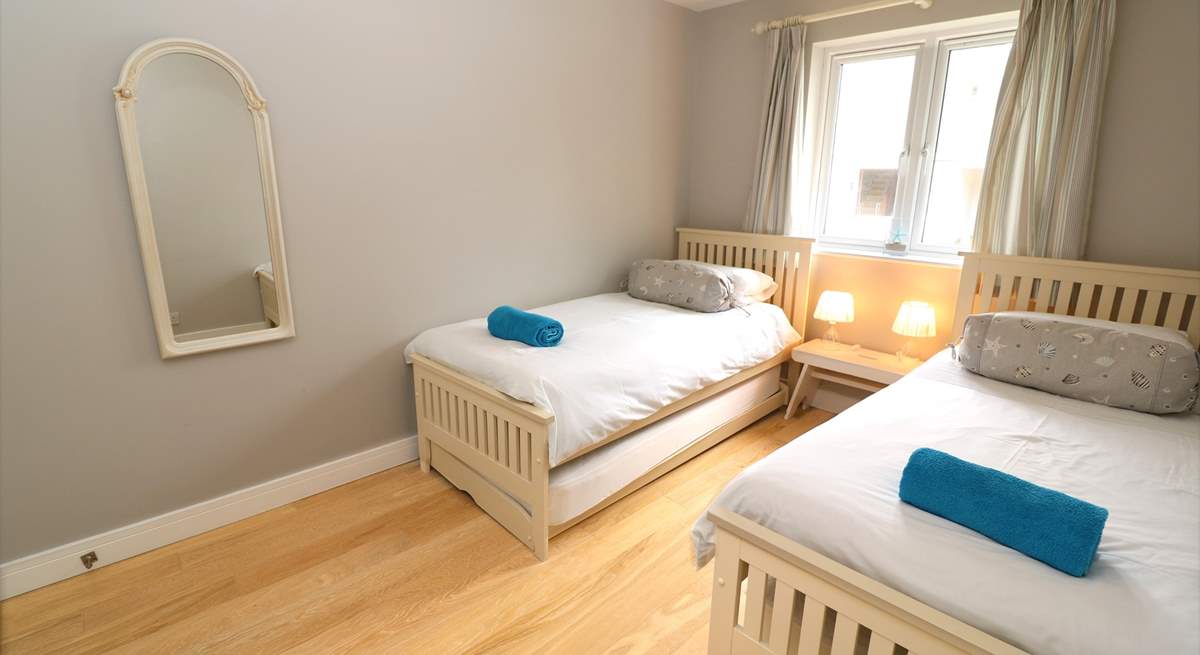 The twin room is ideal for either children or adults. 