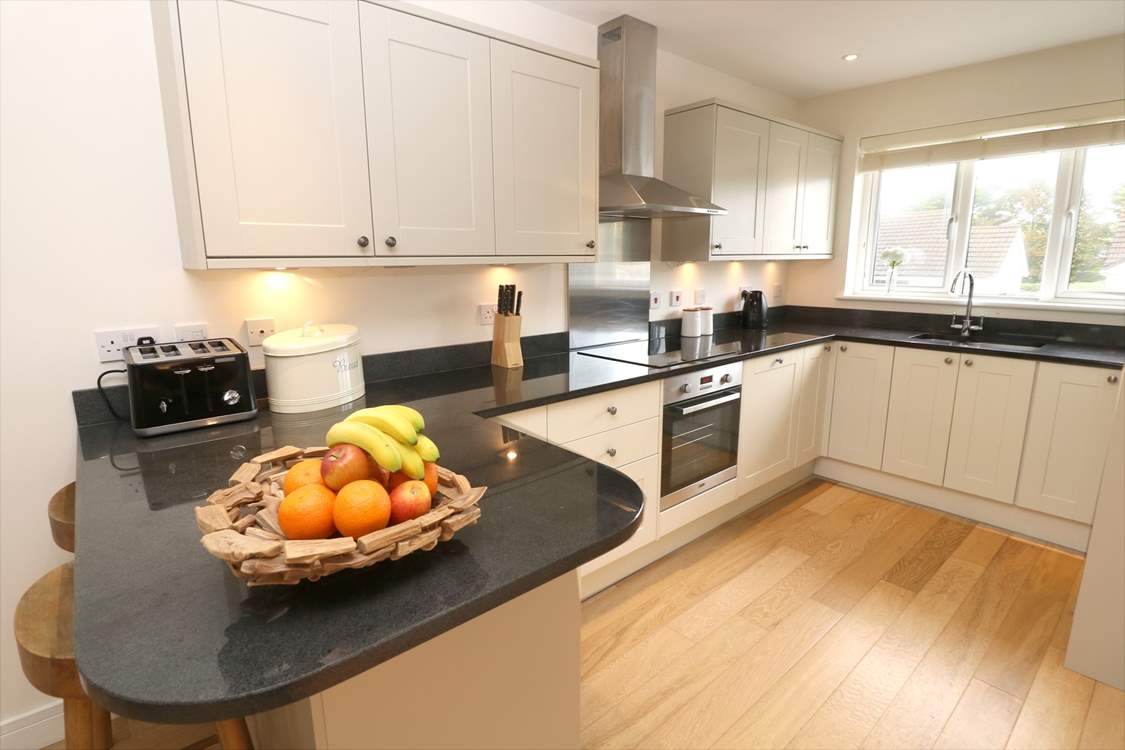 The kitchen is very stylish.