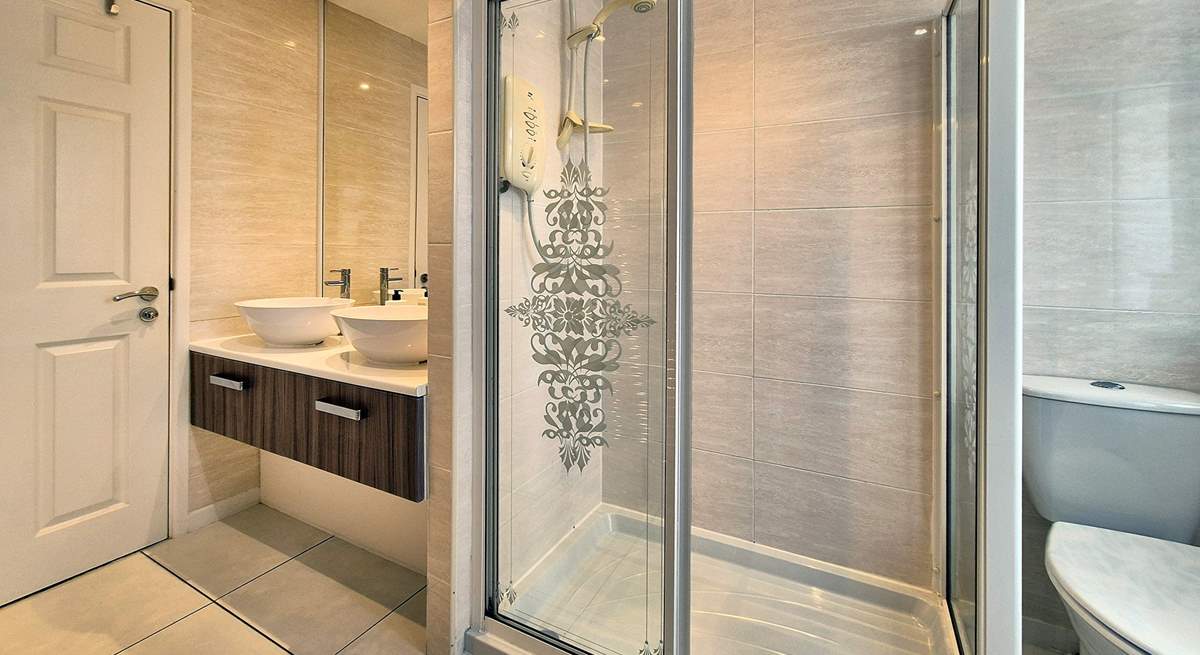 The stylish family shower-room. 