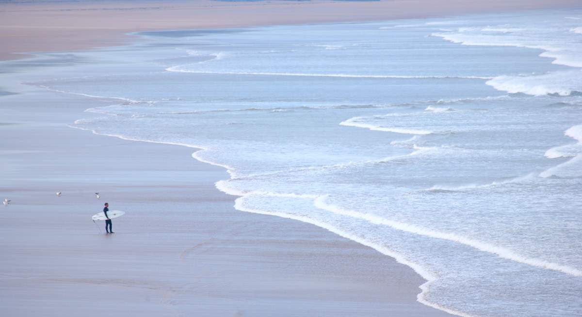 Head to Woolacombe, another stunning surfing beach. 