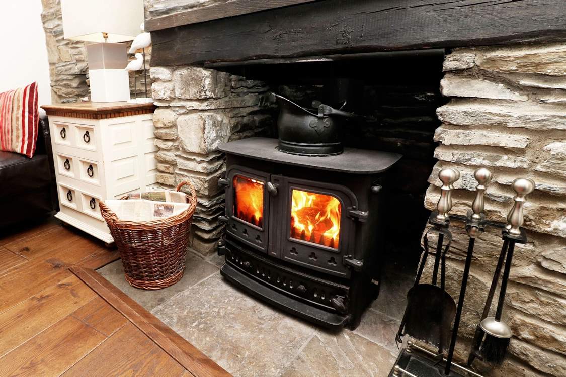 Warm your toes by the wood-burner.