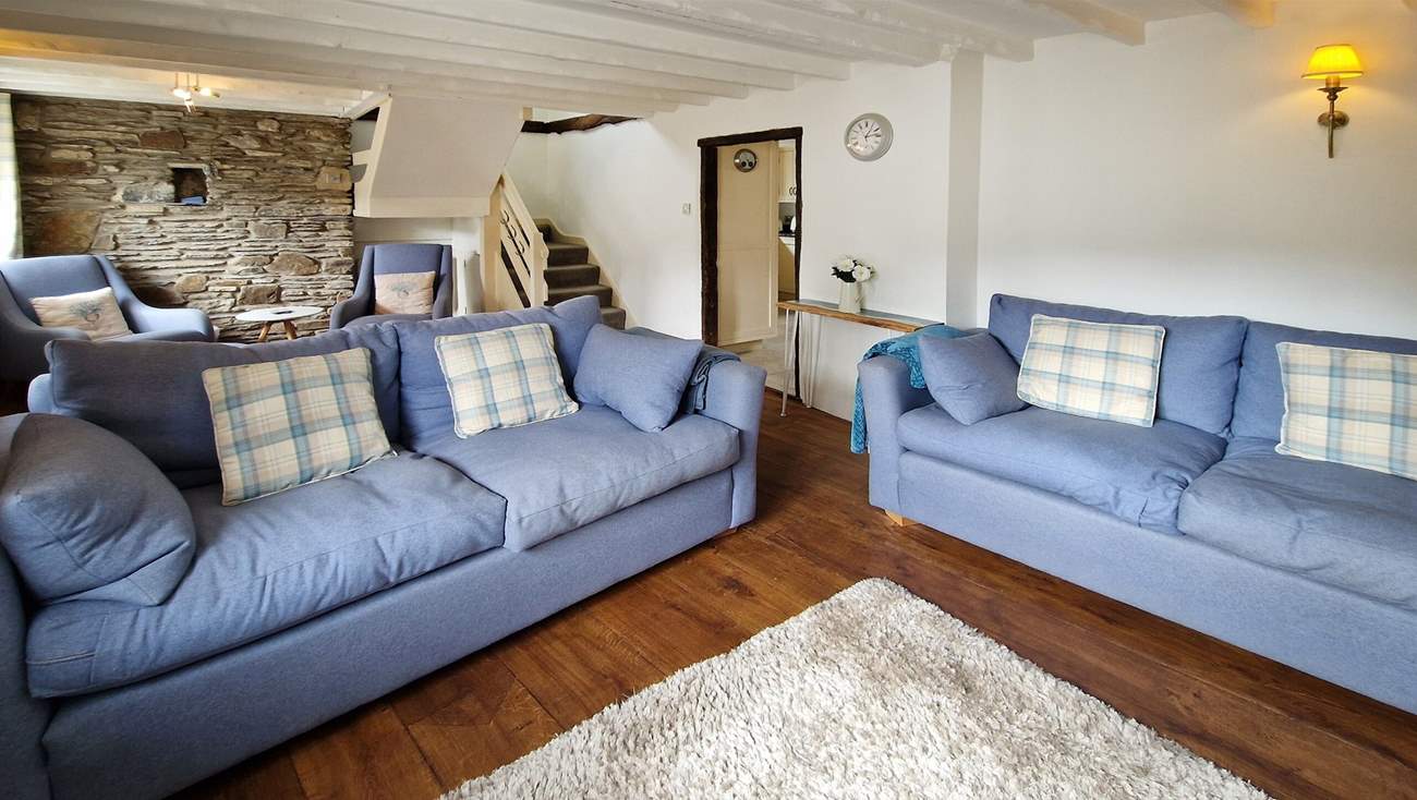 Snuggle up on the sofa after a busy beach day.