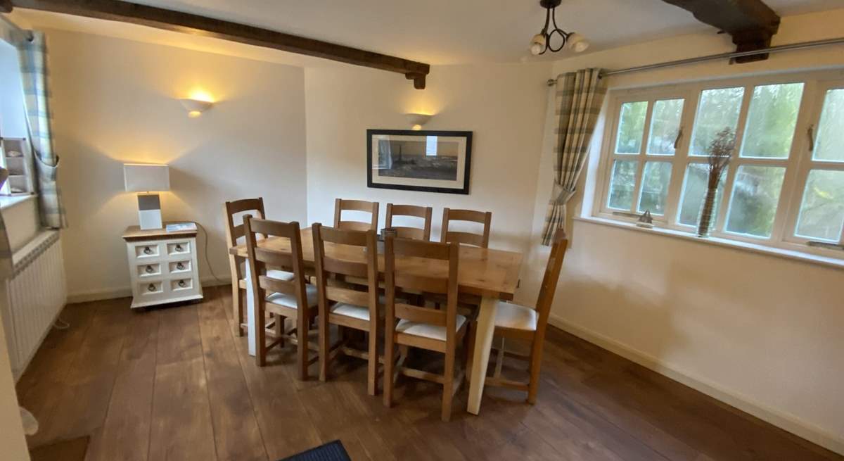 The separate dining-room is ideal for sociable meals. 