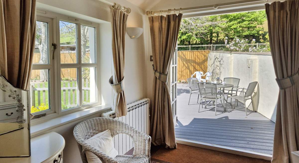 The principal bedroom has a delightful terrace. 