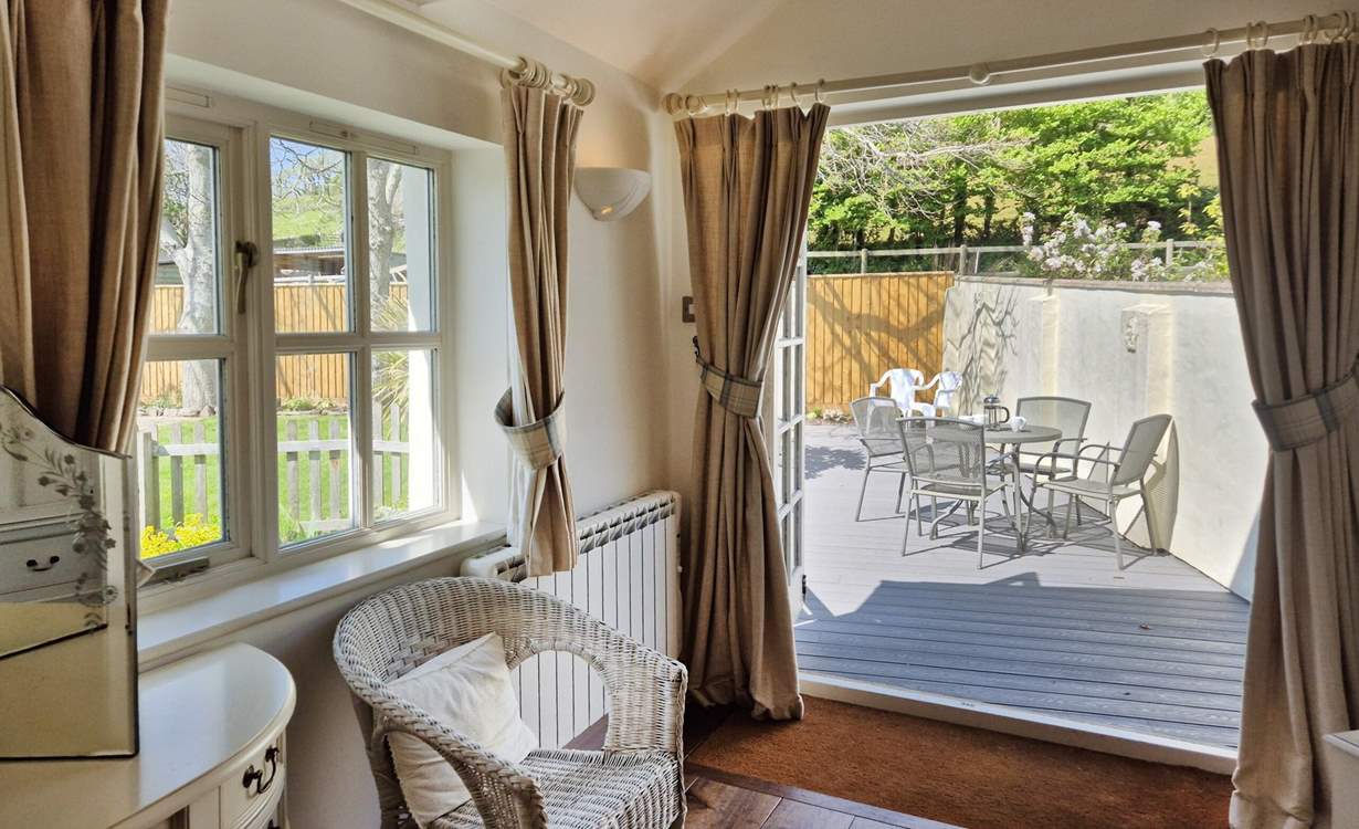 The principal bedroom has a delightful terrace.